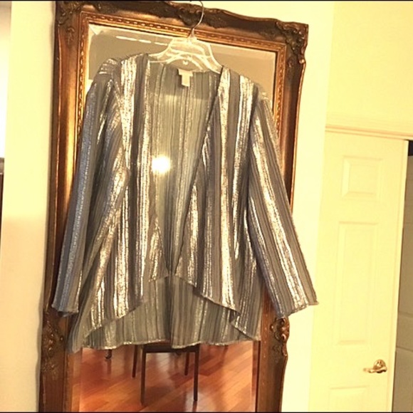 Chico's Jackets & Blazers - Sheer, Lightweight Silver Dressy Jacket